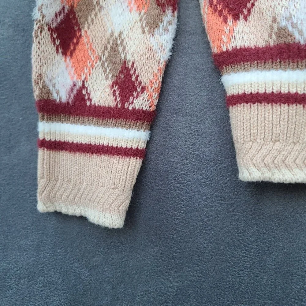 Free People Field of Flowers Zip Up Hoodie Cardigan Sweater XS Red Multi LS NWT - Picture 7 of 12